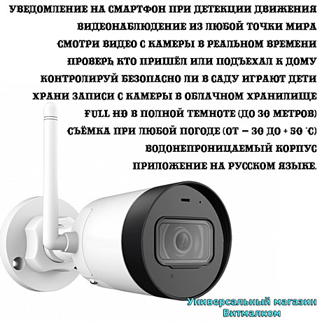 Камера Wi-Fi для видеонаблюдения 